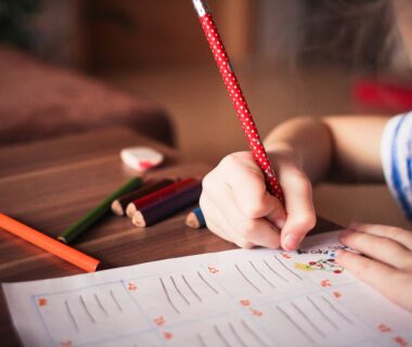 Child studying