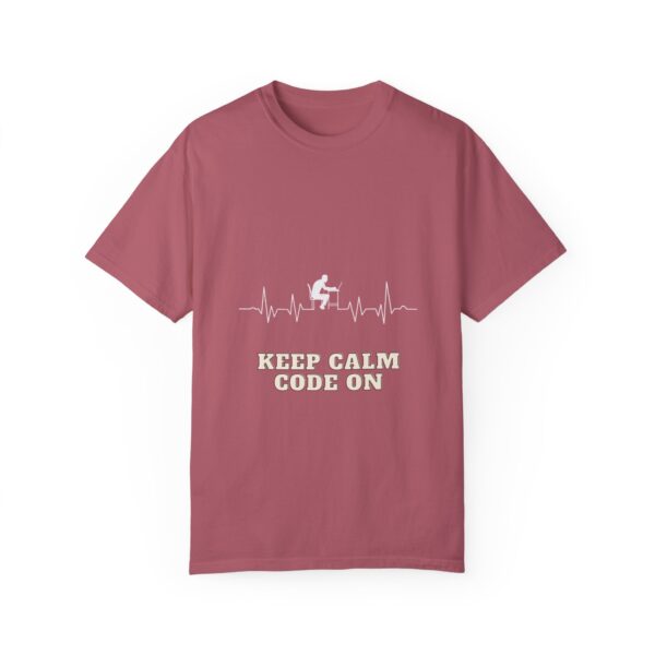 Keep Calm Code On Unisex Garment-Dyed T-shirt